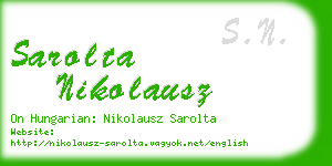 sarolta nikolausz business card